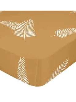 Prześcieradło "Foliage" w kolorze jasnobrązowym na gumce