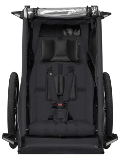 Przyczepka rowerowa 3w1 "Kidgoo 1 Phantom Grey" w kolorze antracytowym