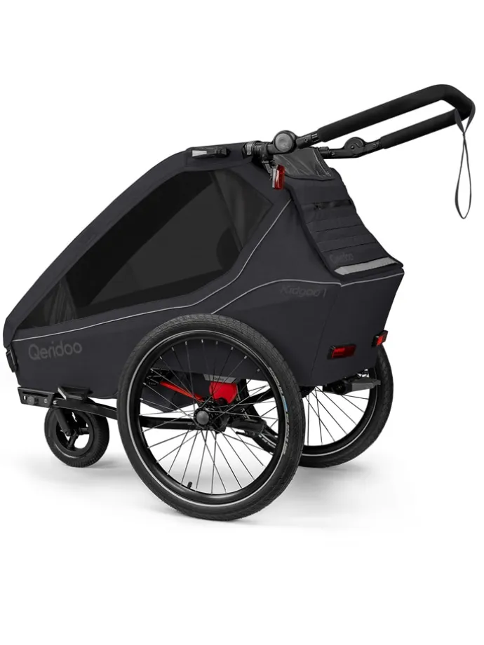 Przyczepka rowerowa 3w1 "Kidgoo 1 Phantom Grey" w kolorze antracytowym