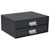 Pudełko "Birger" w kolorze antracytowym z szufladami - DIN A4