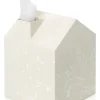 Pudełko "Casa" w kolorze beżowym na chusteczki kosmetyczne - 13 x 17 x 13 cm