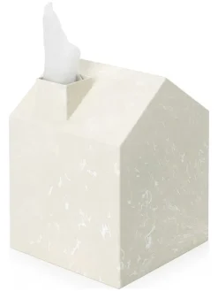 Pudełko "Casa" w kolorze beżowym na chusteczki kosmetyczne - 13 x 17 x 13 cm