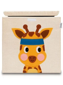Pudełko "Giraffe" w kolorze żółto-beżowym - 33 x 33 x 33 cm