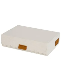 Pudełko w kolorze beżowym na okulary - 24 x 6 x 16 cm