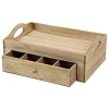 Pudełko w kolorze jasnobrązowym na herbatę - 30 x 11 x 20 cm