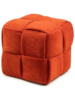 Puf w kolorze pomarańczowym - 43 x 43 x 43 cm