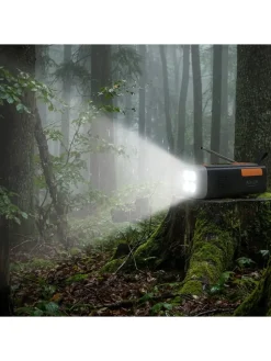 Radio awaryjne zasilane energią słoneczną w kolorze czarnym