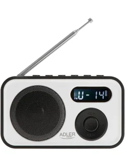 Radio cyfrowe w kolorze biało-czarnym