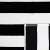 Ręcznik prysznicowy "Lawena" w kolorze czarno-białym - 130 x 70 cm