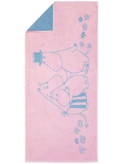 Ręcznik prysznicowy w kolorze jasnoróżowo-błękitnym - 140 x 70 cm