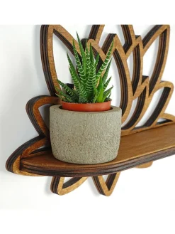 Regał ścienny w kolorze brązowym - 33 x 26 x 10 cm