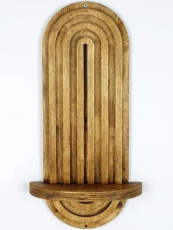 Regał ścienny w kolorze brązowym - 20 x 40 x 9 cm