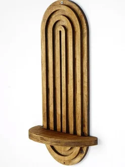 Regał ścienny w kolorze brązowym - 20 x 40 x 9 cm