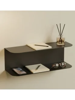 Regał ścienny w kolorze czarnym - 35 x 12 x 12 cm