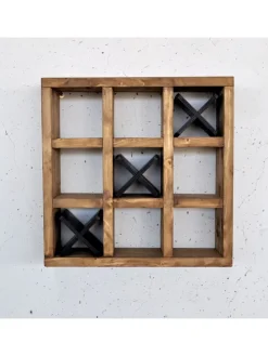 Regał ścienny w kolorze jasnobrązowym - 42,5 x 42,5 x 11 cm