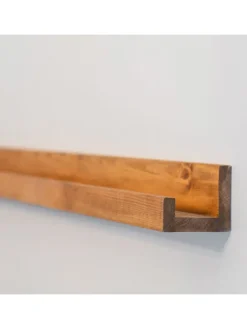 Regał ścienny w kolorze jasnobrązowym - dł. 120 cm
