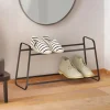 Regał "Derby" w kolorze czarnym na buty - 52 x 27 x 18 cm