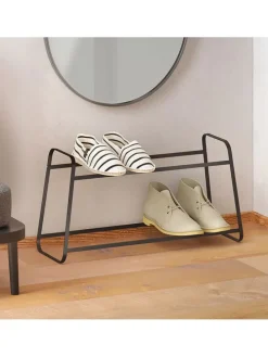 Regał "Derby" w kolorze czarnym na buty - 52 x 27 x 18 cm