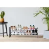 Regał "Loft" w kolorze czarnym na buty - 62-116 x 36 x 23 cm