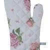 Rękawica kuchenna w kolorze błękitno-jasnoróżowym - 12 x 21 cm