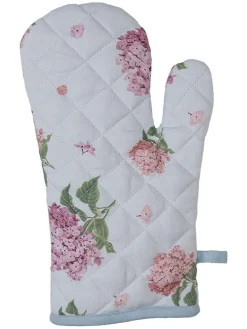 Rękawica kuchenna w kolorze błękitno-jasnoróżowym - 12 x 21 cm