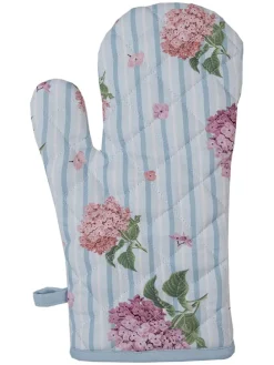 Rękawica kuchenna w kolorze błękitno-jasnoróżowym - 12 x 21 cm