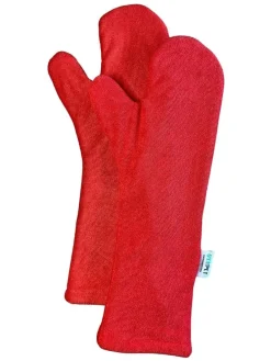 Rękawiczki w kolorze czerwonym do osuszania - 38 x 17 cm