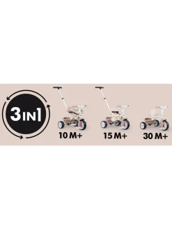 Rowerek trójkołowy 2w1 "Be Move Komfort" w kolorze beżowym - 10 m+