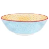 Salaterki (6 szt.) "Color" w kolorze czerwono-żółto-błękitnym - Ø 21 cm