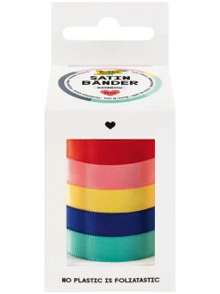 Satynowe tasiemki (5 szt.) "Rainbow" - 8+