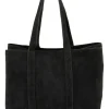 Shopper bag "Belisario" w kolorze czarnym - 48 x 25 x 15 cm
