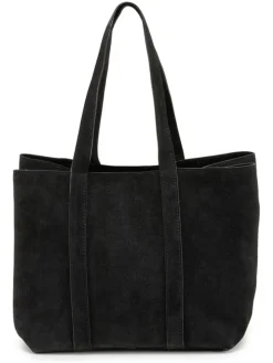 Shopper bag "Belisario" w kolorze czarnym - 48 x 25 x 15 cm