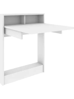Składany stolik "Bracked" w kolorze białym - 70 x 90 x 15 cm