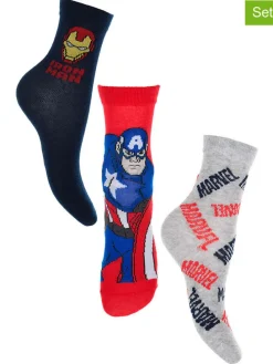 Skarpety (3 pary) "Avengers" ze wzorem