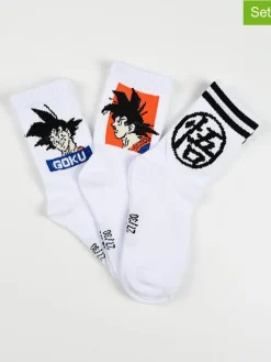 Skarpety (3 pary) "Dragonball Z" w kolorze białym