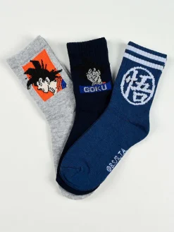 Skarpety (3 pary) "Dragonball Z" w kolorze granatowo-szarym
