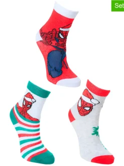 Skarpety (3 pary) "Spider-Man" w kolorze czerwono-białym