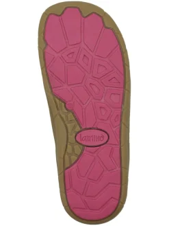 Skórzane baleriny barefoot w kolorze fioletowym