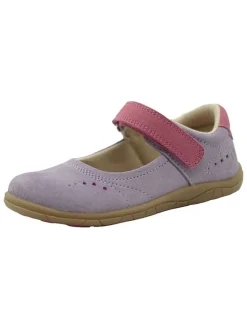 Skórzane baleriny barefoot w kolorze fioletowym