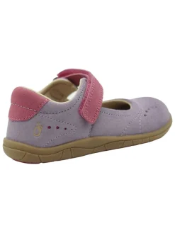 Skórzane baleriny barefoot w kolorze fioletowym