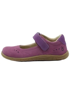 Skórzane baleriny barefoot w kolorze fioletowym
