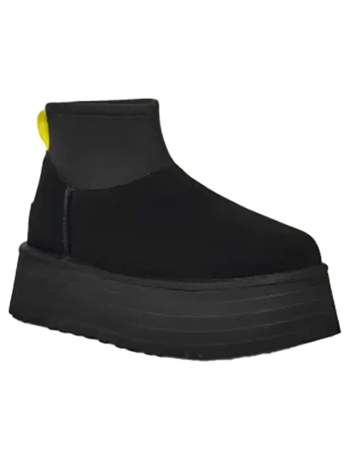 Skórzane botki "Classic Mini Dipper" w kolorze czarnym
