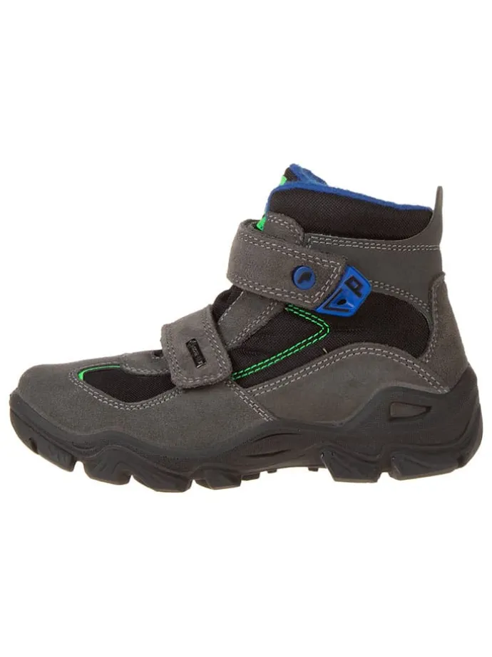 Skórzane botki "Path" w kolorze szarym