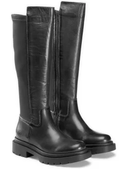 Skórzane botki "The High Boot" w kolorze czarnym