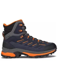 Skórzane botki trekkingowe "Vigo GTX" w kolorze granatowym