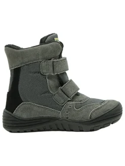 Skórzane botki w kolorze khaki