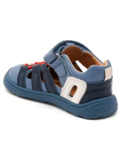 Skórzane buty barefoot "Fiona" w kolorze niebieskim