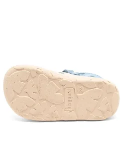 Skórzane buty barefoot "Fiona" w kolorze błękitno-kremowym