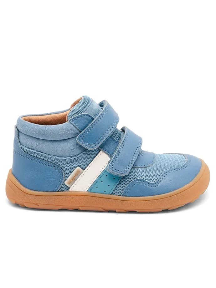 Skórzane buty barefoot "Luna" w kolorze niebieskim