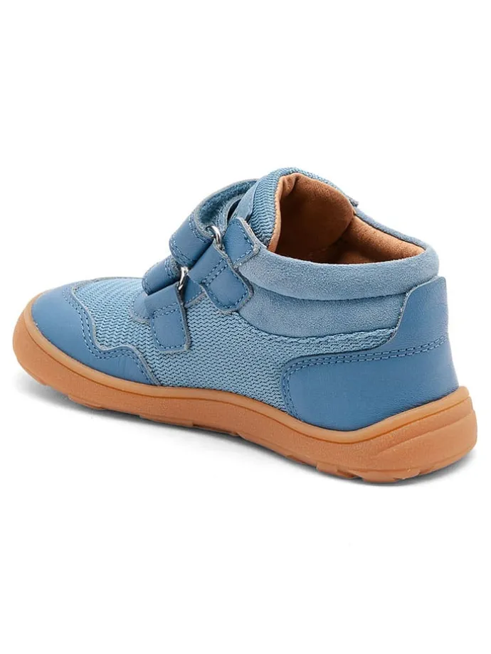 Skórzane buty barefoot "Luna" w kolorze niebieskim